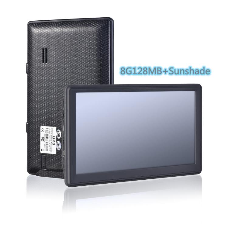 all in one place אלקטרוניקה 7"HD Car GPS Navigation 800*480 Resolution 8G128MB+Sunshade Bluetooth AVIN Navitel latest Europe Map Truck GPS automobile