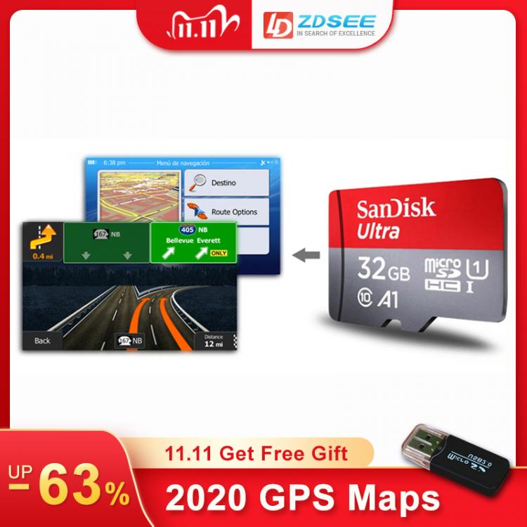 all in one place אלקטרוניקה GPS map micro SD cards 32GB for Android 8.1 or higher New latest Map free update for Gps Navigation Europe/Russia/spain etc