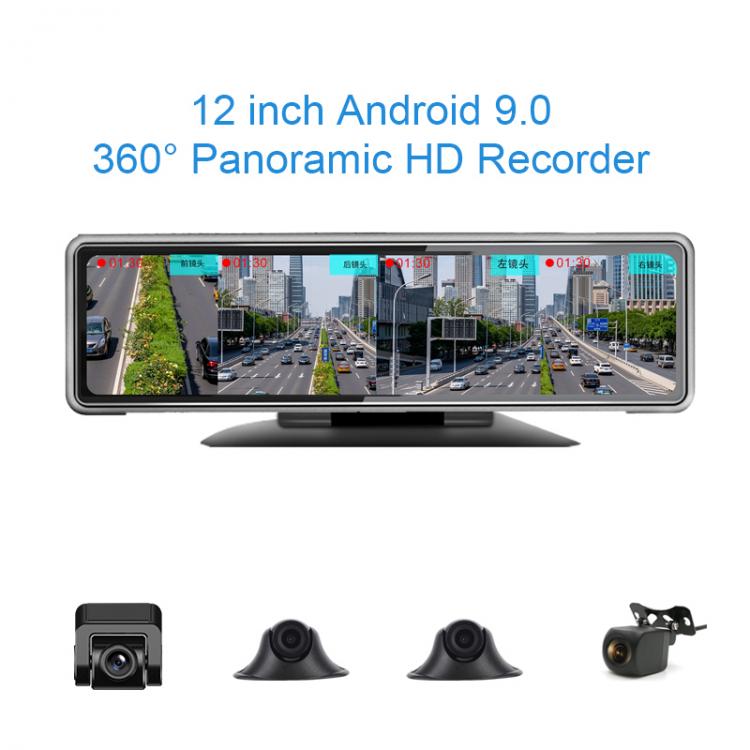 all in one place אלקטרוניקה 12” Android 9.0 4 cameras 4G FHD Car RearView Mirror Camera 2+32G WIFI GPS Bluetooth Navigation ADAS Dash Camera Auto Recorder