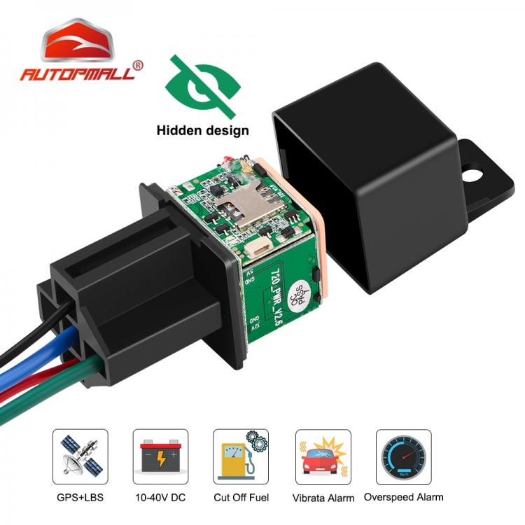 all in one place אלקטרוניקה Vehicle Tracker Relay GPS Tracker Cut Off Fuel Hidden Design Car GPS Locator Google Maps Realtime Tracking Shock Alarm Free APP