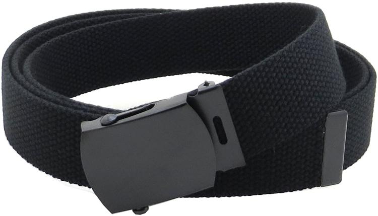 all in one place אביזרי גברים Canvas Web Belt Military Style with Black Buckle and Tip 56" Long Many Colors