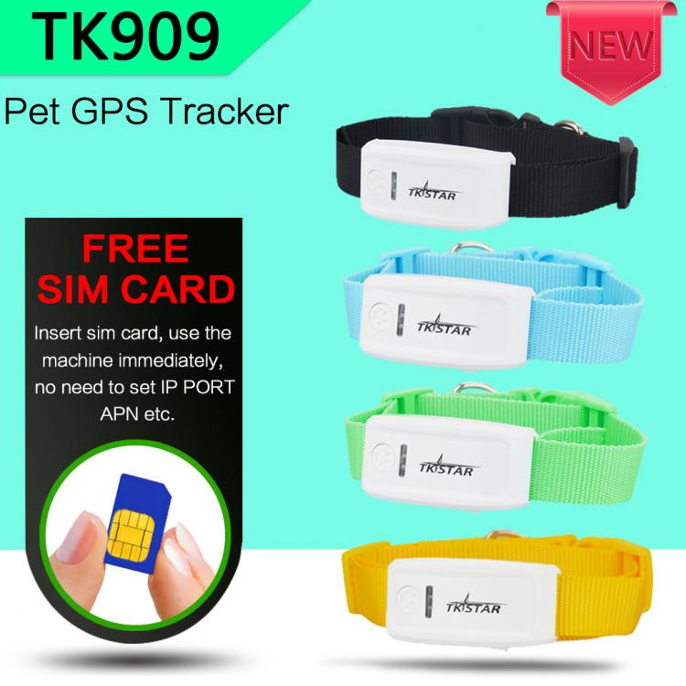 all in one place אלקטרוניקה Easy operation Pet GPS Tracker mini TK909 With Collar for cat dogs long standby time waterproof GPS+GSM tracking Overspeed alert