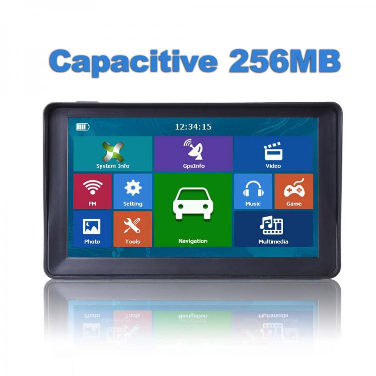 all in one place אלקטרוניקה 7" HD Car GPS Navigation 8G RAM 256MB FM Bluetooth AVIN latest Europe Map Sat nav Truck gps navigators automobile