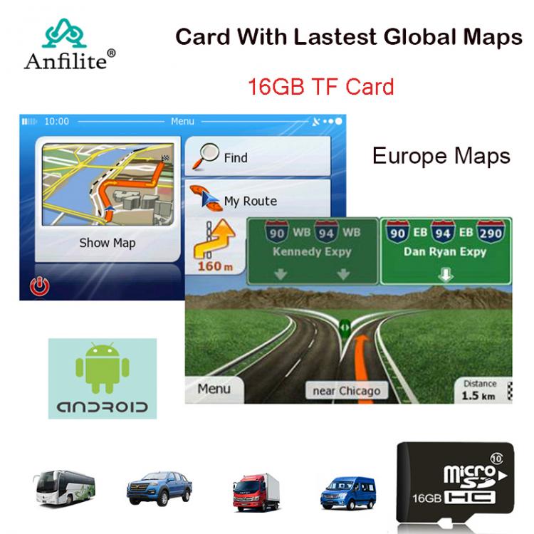 all in one place אלקטרוניקה GPS Navigation 16GB Micro SD Card Map 2020 latest Map for Android gps navigation map Europe/Russia/USA/Canada/Au/IL