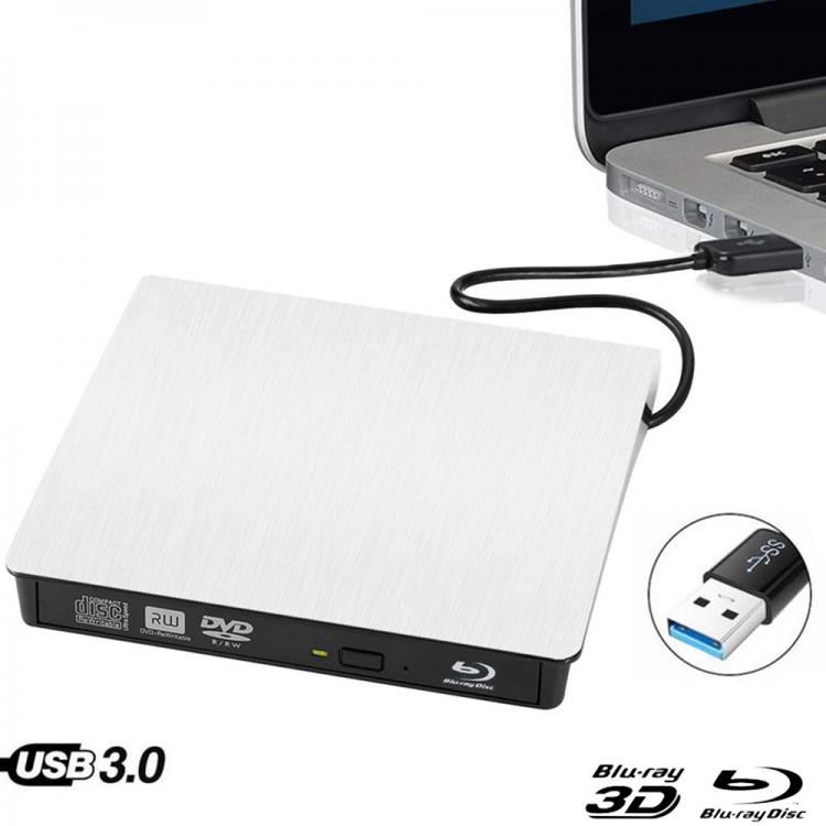 all in one place ציוד היקפי Bluray USB 3.0 External DVD Drive Blu-ray Combo BD-ROM 3D Player DVD RW Burner Writer for Laptop Computer Mac PC HP ACER Lenovo