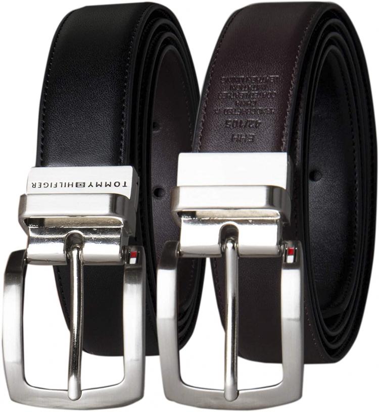 all in one place אביזרי גברים Tommy Hilfiger Men's Interchangable Buckle and Reversible Belt Boxed Set