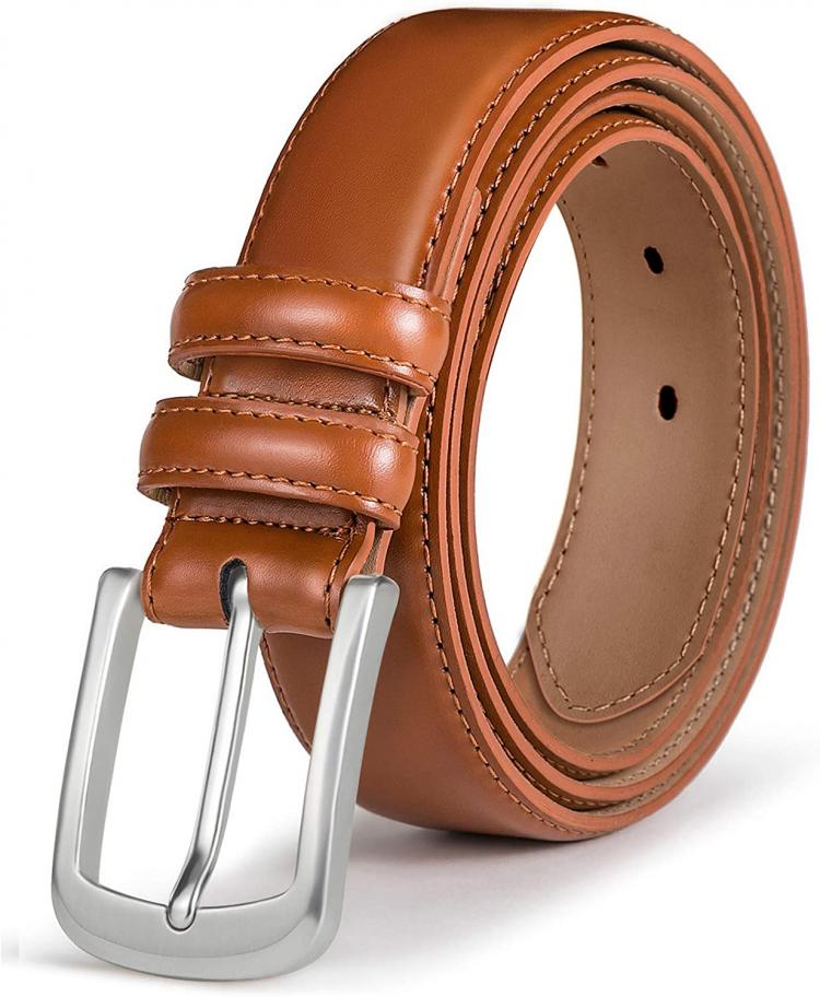 all in one place אביזרי גברים Mens Belt,Bulliant Genuine Leather Belt for Men's Dress Jeans Golf Belt