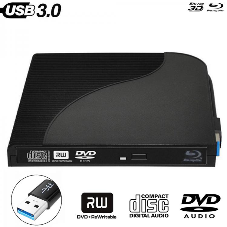 all in one place ציוד היקפי USB3.0 Bluray Drive External CD/DVD RW Burner BD-ROM Blu-ray Player Optical Drive Writer for Apple iMacbook Laptop Computer PC