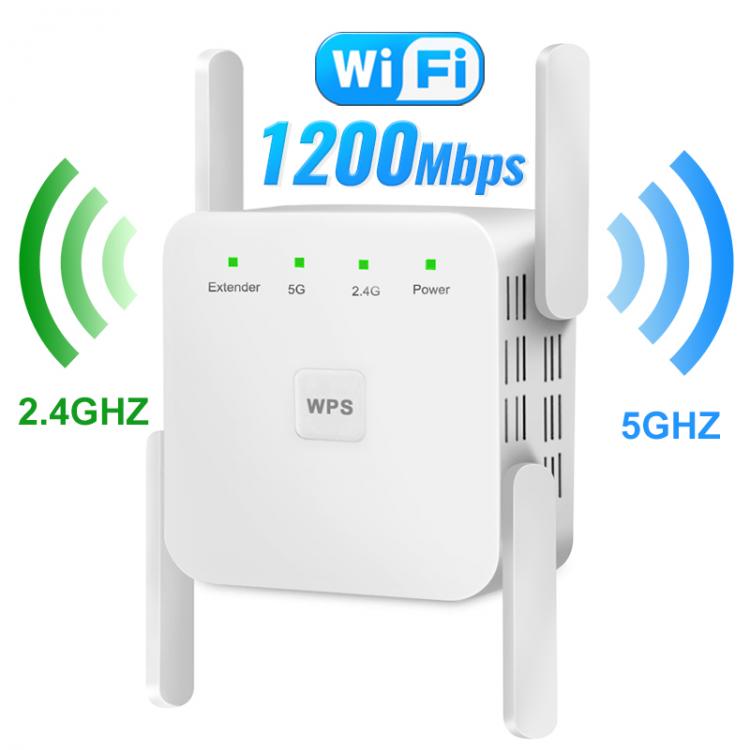 all in one place ציוד היקפי 5Ghz Wireless WiFi Repeater 1200Mbps Router Wifi Booster 2.4G Wifi Long Range Extender 5G Wi-Fi Signal Amplifier Repeater Wifi