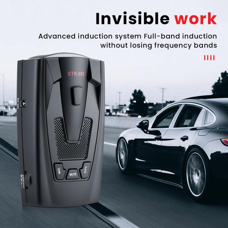 all in one place אלקטרוניקה 12V STR-555 Car Radar Detector With English Russian Thai Speed Alarm System ABS Camera Alert Anti Radar Detector With Red Light