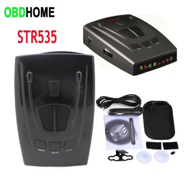 all in one place אלקטרוניקה STR535 Car Radar Detector English Russian Speed Alarm System Alert Anti Radar Detectors 200-800M Flow Velocity E09 E-dog Radar