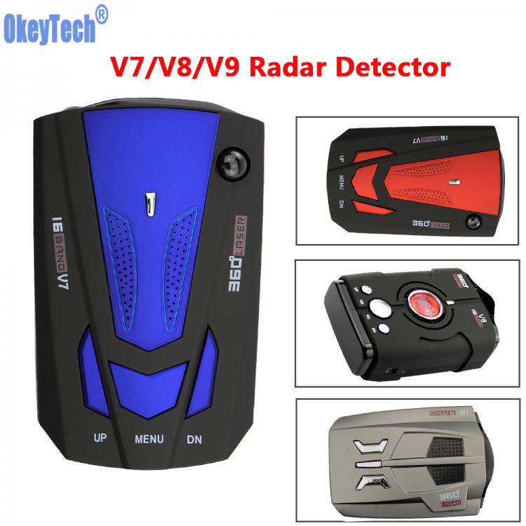 all in one place אלקטרוניקה OkeyTech Best V7/V8/V9 Car Radar Detector 360 Degrees LED Display Alert Warning Anti Radar Detectors Russia / English Voice