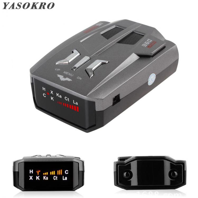 all in one place אלקטרוניקה Auto Car Radar Signal Detector (English/Russian )for Vehicle V9 Speed Voice Alert Warning 16 Band LED Display Detector