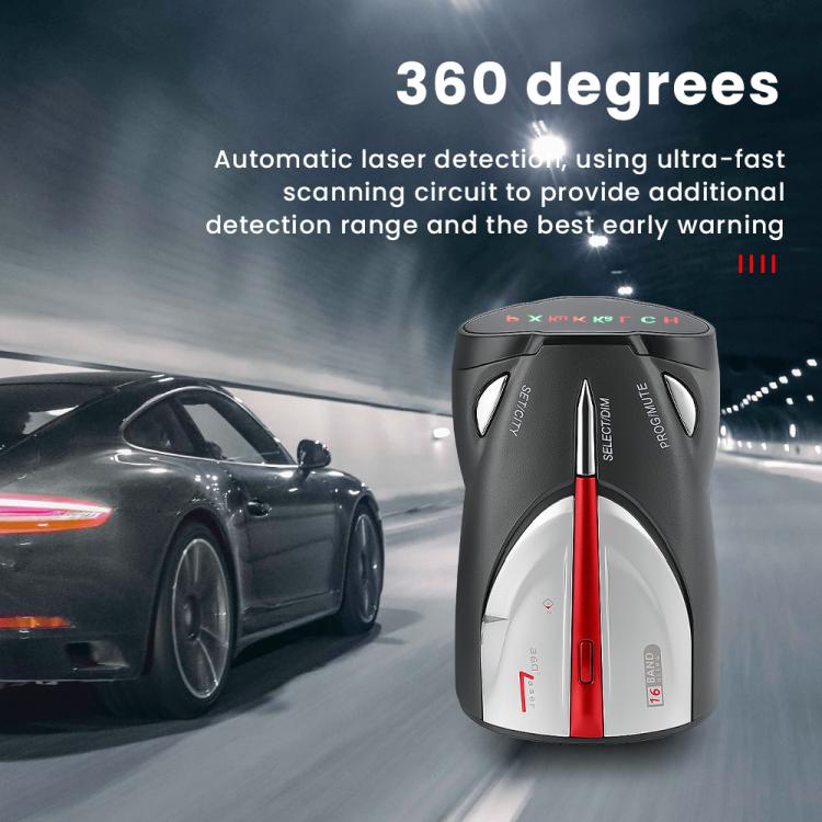 all in one place אלקטרוניקה 9880 LED Car Radar Detector 16 Band 360 Degree Detection Vehicle Anti Radar Detector With English Russian Voice Car Speed Alerts