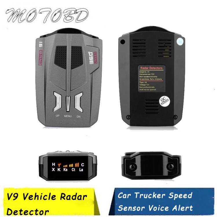 all in one place אלקטרוניקה V9 Vehicle Radar Detector (English/Russian/Thai ) 360 Degree Car Trucker Speed Sensor Voice Alert Warning 16 Band LED Display