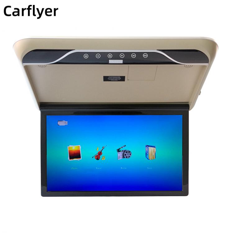 all in one place אלקטרוניקה 19 Inch Roof Mount Flip Down HD 1080P MP5 Player With USB/TF/HDMI/FM Transmitter Monitor Audio Intput/output For Car Ceiling TV