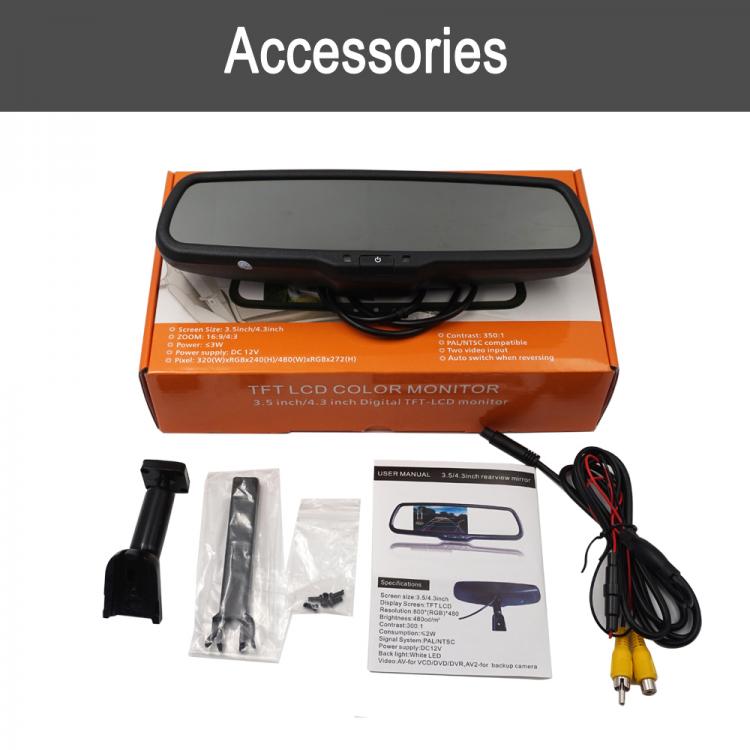 all in one place אלקטרוניקה Mirror Screen Car Rear View Mirror Mount Camera Monitor Bracket Auto Brighenss Change Dimming Front View Camera TFT LCD Monitor
