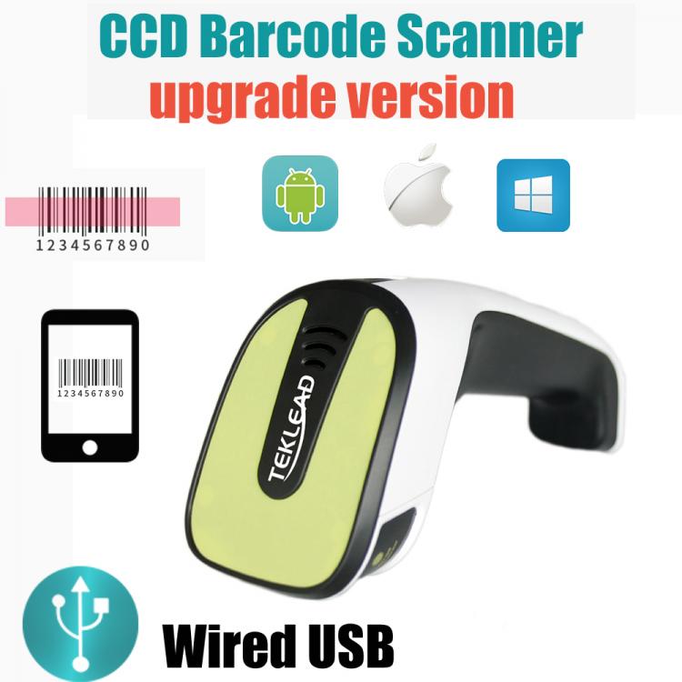 all in one place ציוד היקפי TEKLEAD Portable 2500dpi CCD 1D Barcode Scanenr Wireless 2.4G Bluetooth Wired USB Handheld Bar Code Reader