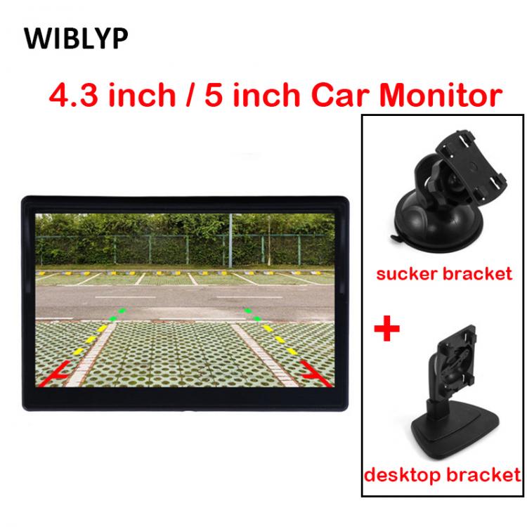 all in one place אלקטרוניקה 4.3"/ 5 inch Screen Car Monitor TFT LCD Portable Display HD 800*480 for Car Reverse Rear View Camera CCTV Monitor 12V
