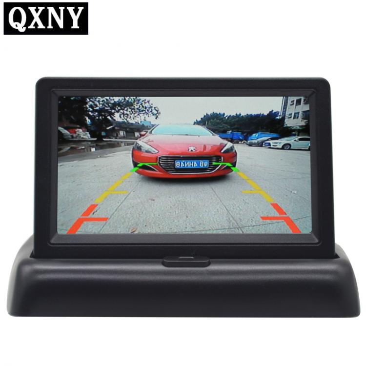 all in one place אלקטרוניקה 4.3 inch Foldable Car Monitor Reverse Camera Parking System for Car Rearview Monitors TFT LCD Display Cameras  NTSC PAL QXNY