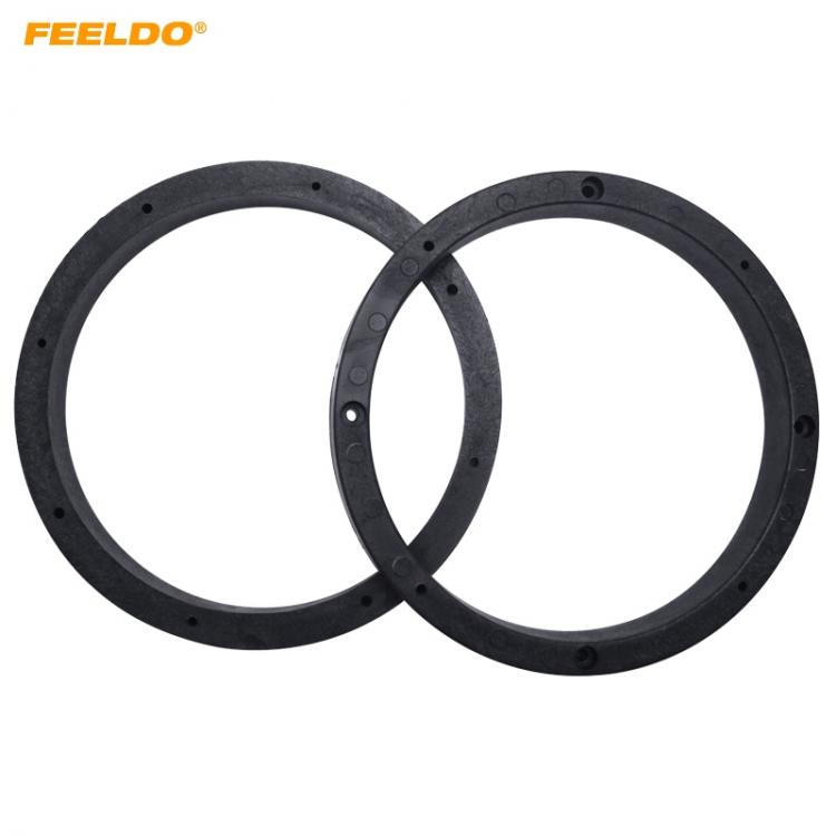 all in one place אלקטרוניקה FEELDO 1pair 6.5 inch Solid Universal Car Stereo Audio Speaker Spacer Adapter Hold Refitting Mat for All Cars Anti-Slip Mat
