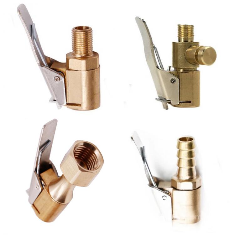 all in one place חלקי חילוף ואביזרים Car Tire Air Chuck Inflator Pump Valve Connector Clip-on Adapter Car Brass 8mm Tyre Wheel Valve For Inflatable Pump