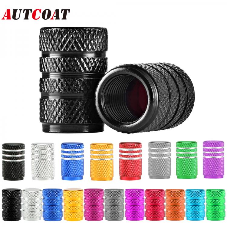 all in one place חלקי חילוף ואביזרים AUTCOAT 4Pcs/Set Tire Stem Valve Caps Aluminium Car Dustproof Caps Tire Wheel Stem Air Valve Caps