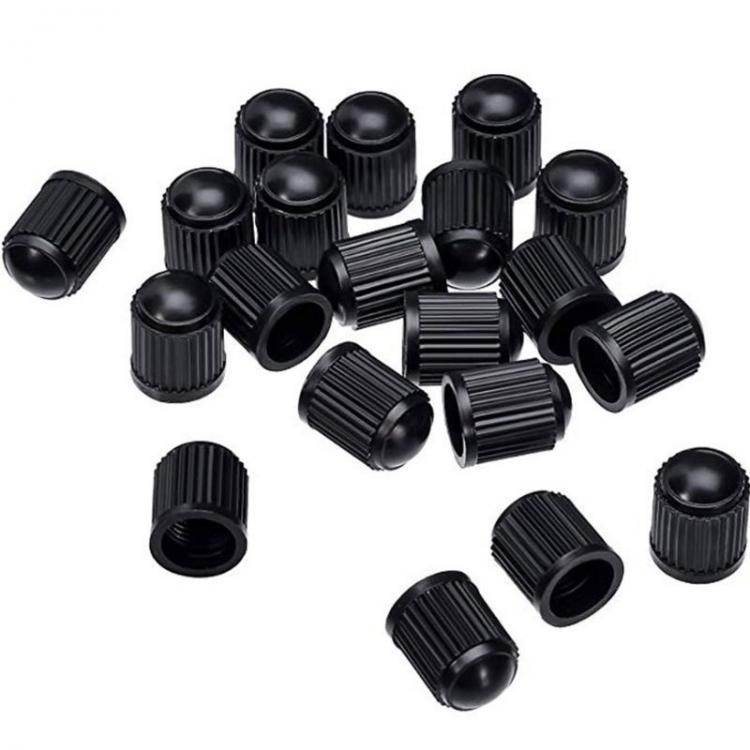 all in one place חלקי חילוף ואביזרים 8pcs Tyre Valve Caps, Plastic Car Tire Stem Dust Covers with Seal Ring for SUV, Motorbike, Trucks, Bike, Bicycle, Black