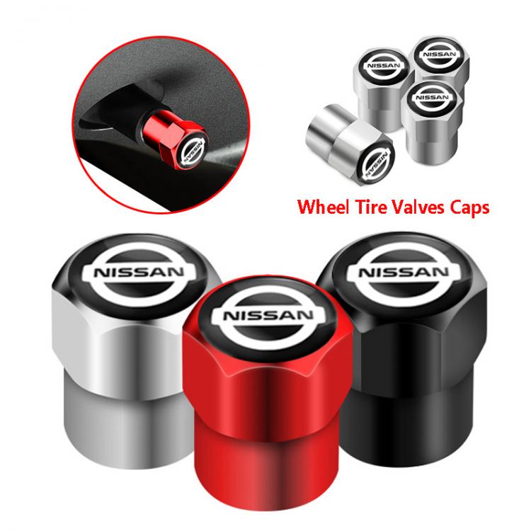 all in one place חלקי חילוף ואביזרים 4pcs 3D Metal Car Emblem Wheel Tire Valve Caps For Nissan Qashqai Versa Sentra Rogue Pathfinder Murano Maxima Juke Altima Sylphy