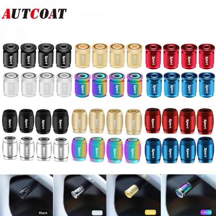 all in one place חלקי חילוף ואביזרים AUTCOAT Zinc Alloy Anti-theft Sport Car Tire Valve Caps Wheel Tires Tire Stem Air Cap For Cars, Trucks, Motorcycles, Bicycle