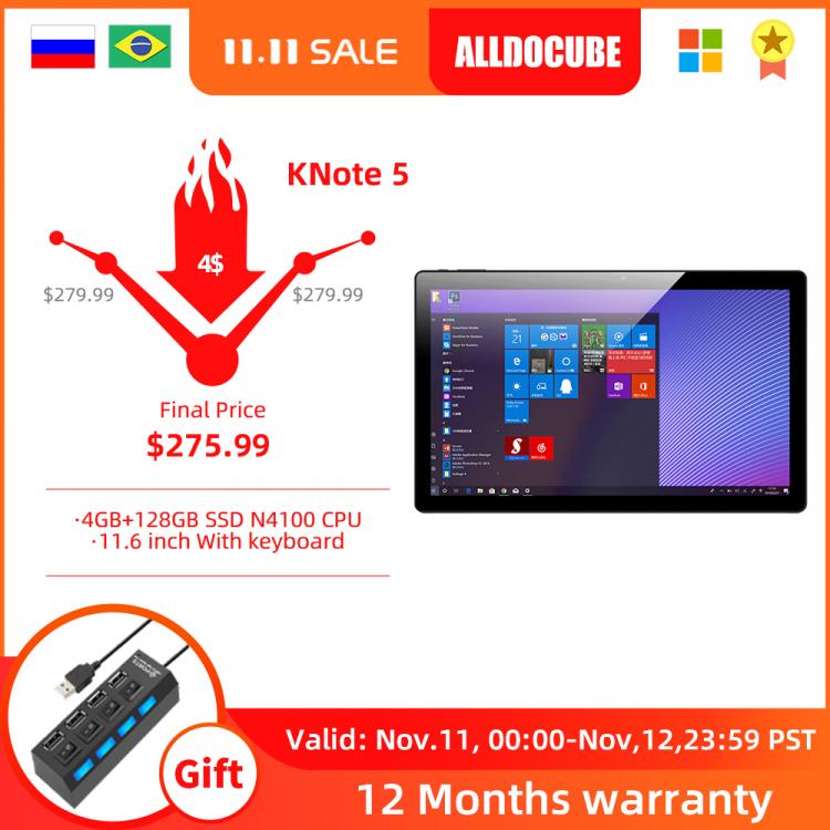 all in one place טאבלטים Alldocube KNote 5 11.6 inch Intel Tablets Windows10 Gemini Lake N4100 4GB RAM 128GB SSD 1920*1080 IPS Tablet PC KNote5 win10