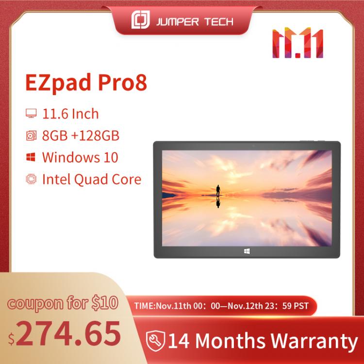 all in one place טאבלטים 2020 Jumper EZpad Pro 8 12GB 128GB Intel Quad Core Ultra Slim Tablet 11.6 Inch 1920*1080 IPS  Touch Screen  Win 10