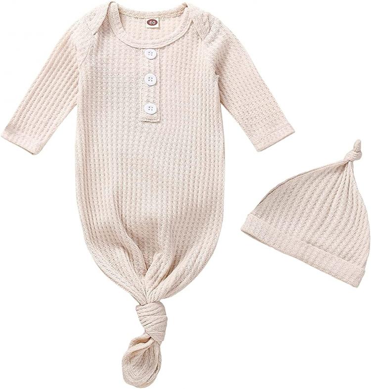 all in one place ילדים ותינוקות Baby Girl Boy Coming Home Knotted Gown Unisex Newborn Infant Sleep Onesie Outfit Cute Baby Winter Pajamas