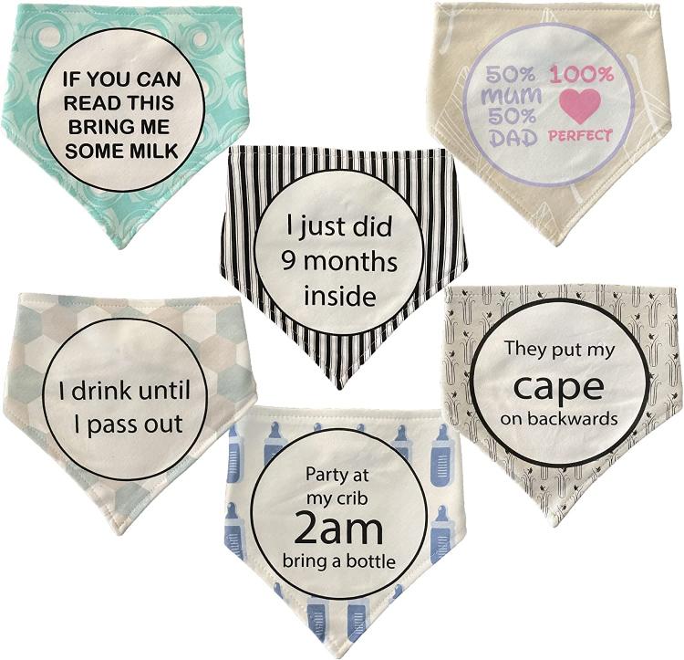 all in one place ילדים ותינוקות Baby Bib Gift Set, Bibs for Baby Registry for Baby Shower Gifts Funny Baby