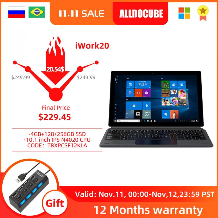 all in one place טאבלטים Alldocube iWork20 10.1 inch N4020 CPU 4GB RAM 128GB ROM tablet PC  tablets win10 iWork 20  Notebook laptop