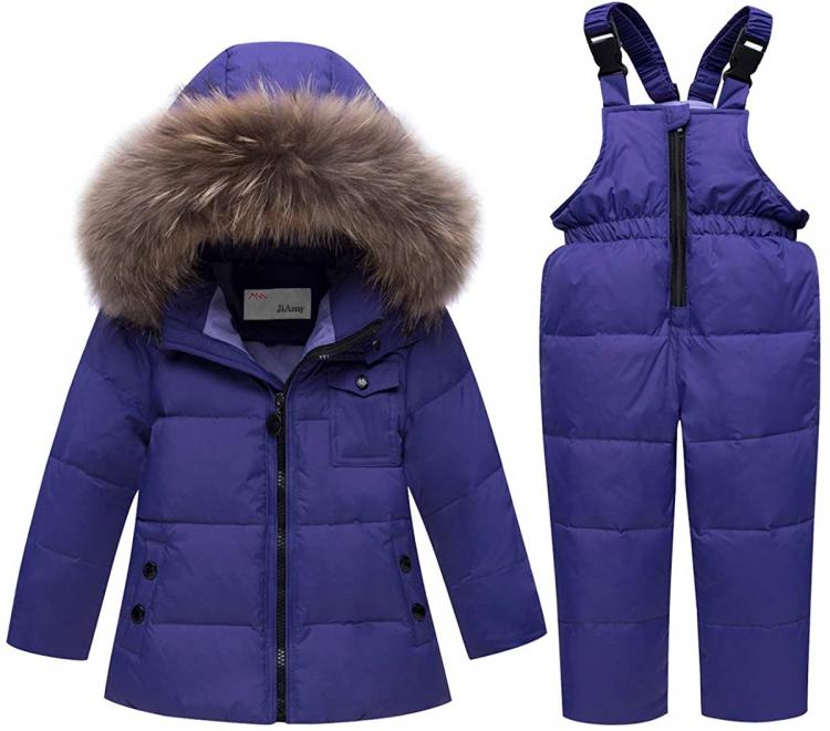 all in one place ילדים ותינוקות Kids Winter Puffer Jacket and Snow Pants 2-Piece Snowsuit Skisuit Set