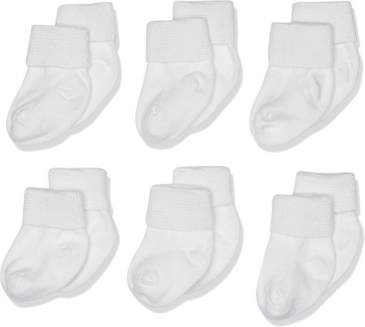 all in one place ילדים ותינוקות Jefferies Socks Baby Boys' Newborn Turn Cuff Bootie 6 Pair Pack