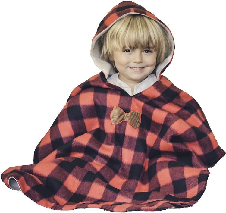 all in one place ילדים ותינוקות Kids Car Seat Poncho Toddler Boy Blanket Lumberjack Deer Reversible Warm OVER Seat Belts Buffalo Plaid