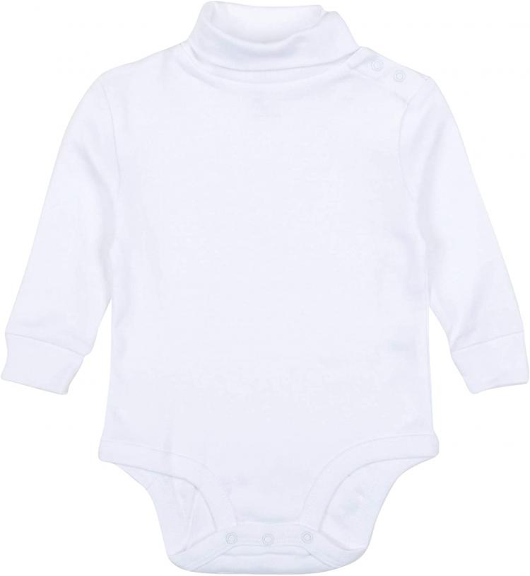 all in one place ילדים ותינוקות Leveret Long Sleeve Baby Boys Girls Bodysuit Turtleneck 100% Cotton (Size 6 Months-2 Toddler)