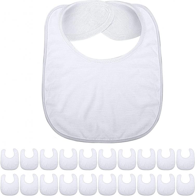 all in one place ילדים ותינוקות 20 Pieces Sublimation Baby Bib Sublimation Feeder Bib Washable Reusable Fabric
