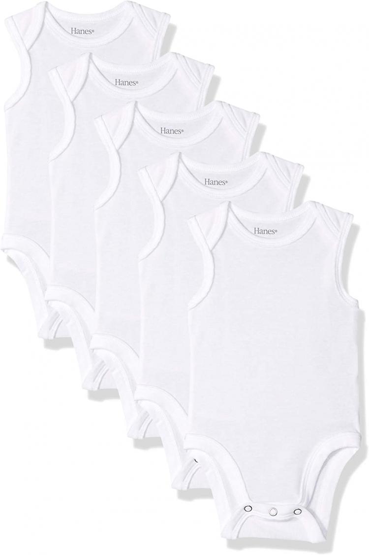 all in one place ילדים ותינוקות Hanes Ultimate Baby Flexy 5 Pack Sleeveless Bodysuits (Tanks)