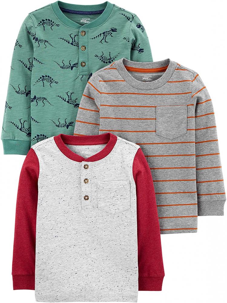 all in one place ילדים ותינוקות Simple Joys by Carter's Baby 3-Pack Long Sleeve Shirts
