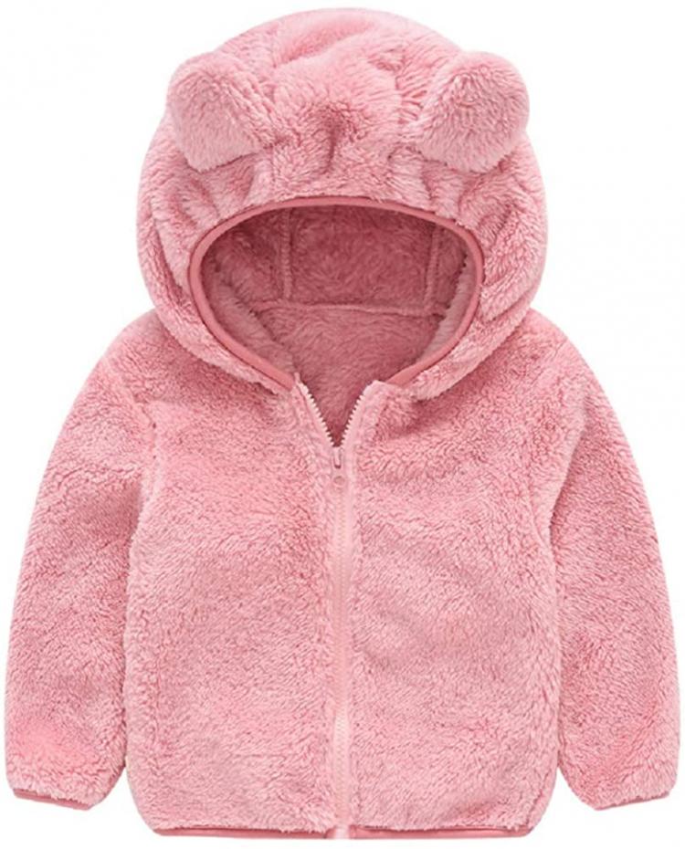 all in one place ילדים ותינוקות Toddler Girls Boys Fleece Hoody Jacket Zip Up Teddy Coat Warm Winter Outwear
