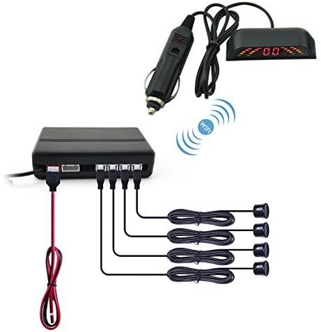 all in one place אלקטרוניקה FEELDO Car LED Monitor 4 Wireless Parking Sensor Reversing Backup Radar (Silver)