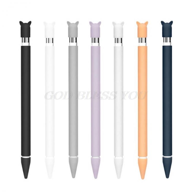all in one place טאבלטים Cute Cat Ear Anti-scroll Silicone Protective Pouch Cap Holder Nib Cover Protective case Skin For Apple Pencil for iPad Pencil