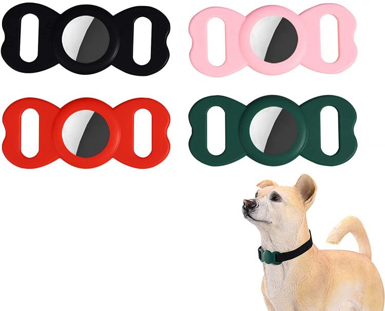 all in one place אלקטרוניקה VANVENE 4 Pack Protective Case Compatible with Apple Air Tag Dog Cat Collar Holder Pet Portable Air Tags Silicone Case Cover Fits 