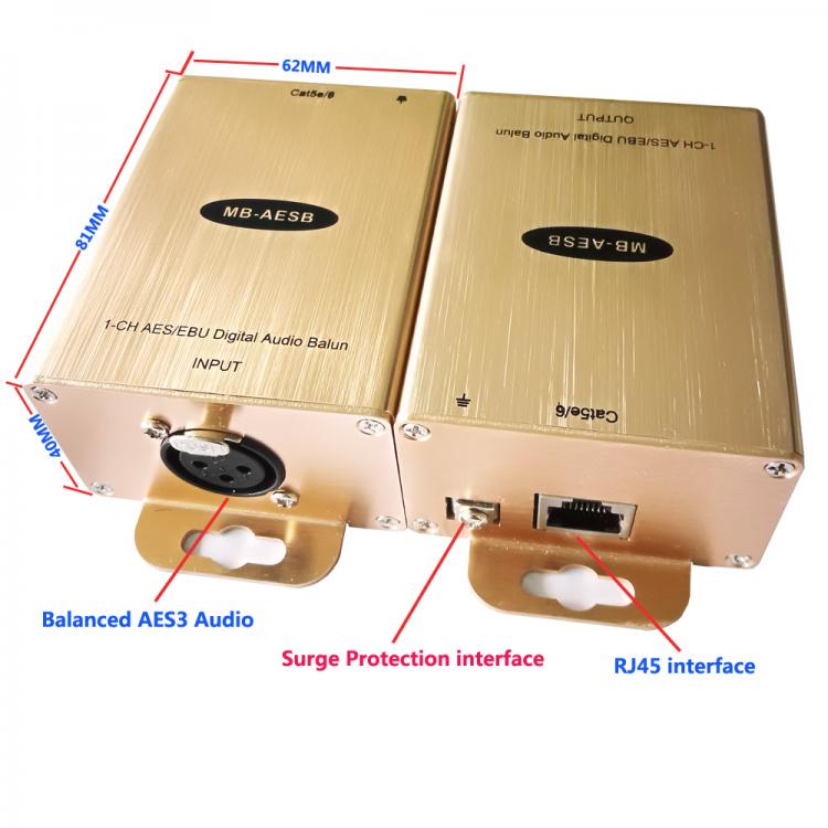 all in one place ביתית Digital Audio Adapter AES/EBU Audio to RJ45 Converter Balanced Audio Over Cat5