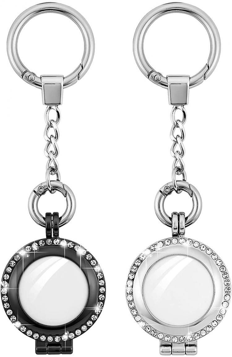 all in one place אלקטרוניקה Apple Airtag Case with Keychain(2 Pack),Pretty Air Tag Holder Glitter Rhinestone Design for Women,Key Finder,Airtags Accessories f