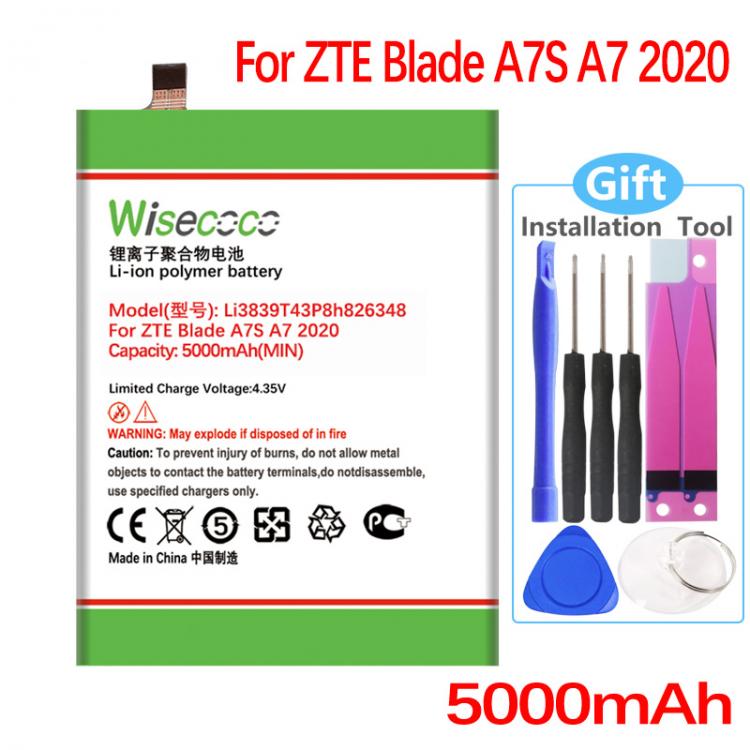 all in one place טאבלטים WISECOCO Li3839T43P8h826348 Battery For ZTE Blade A7S A7 2020 High Quality Phone
