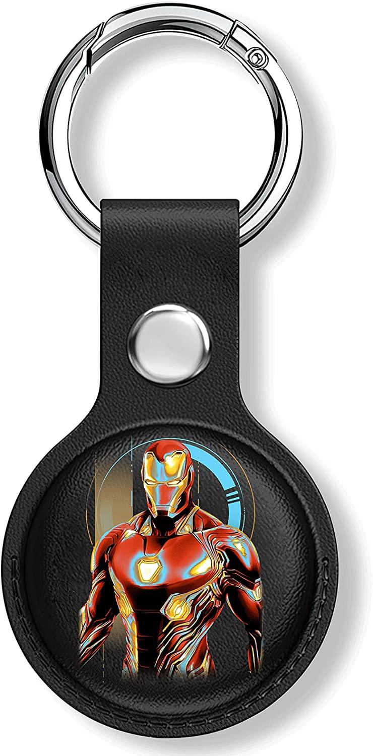 all in one place אלקטרוניקה airtags case for Apple Airtag 2021，Leather Case Tracker Holder with Key Chain，Easy Carry AirTags Case for Bags,Keys,Pets,Safet